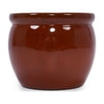 thumbnail image 6 of S-HOME Set of 3 Orange Ceramic Planters, 14" 11" 9" Modern Flower Pots for Indoor/Outdoor, 6 of 11