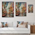 thumbnail image 4 of Designart "Pop Art Miami I" Cityscapes Print on Natural Pine Wood, 4 of 5