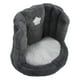 thumbnail image 4 of Floor Chair with Back Support Chair Cushion Anti Slip Cute Soft Comfort Velvet Floor Pillow Seating for Office Kids Grey, 4 of 5