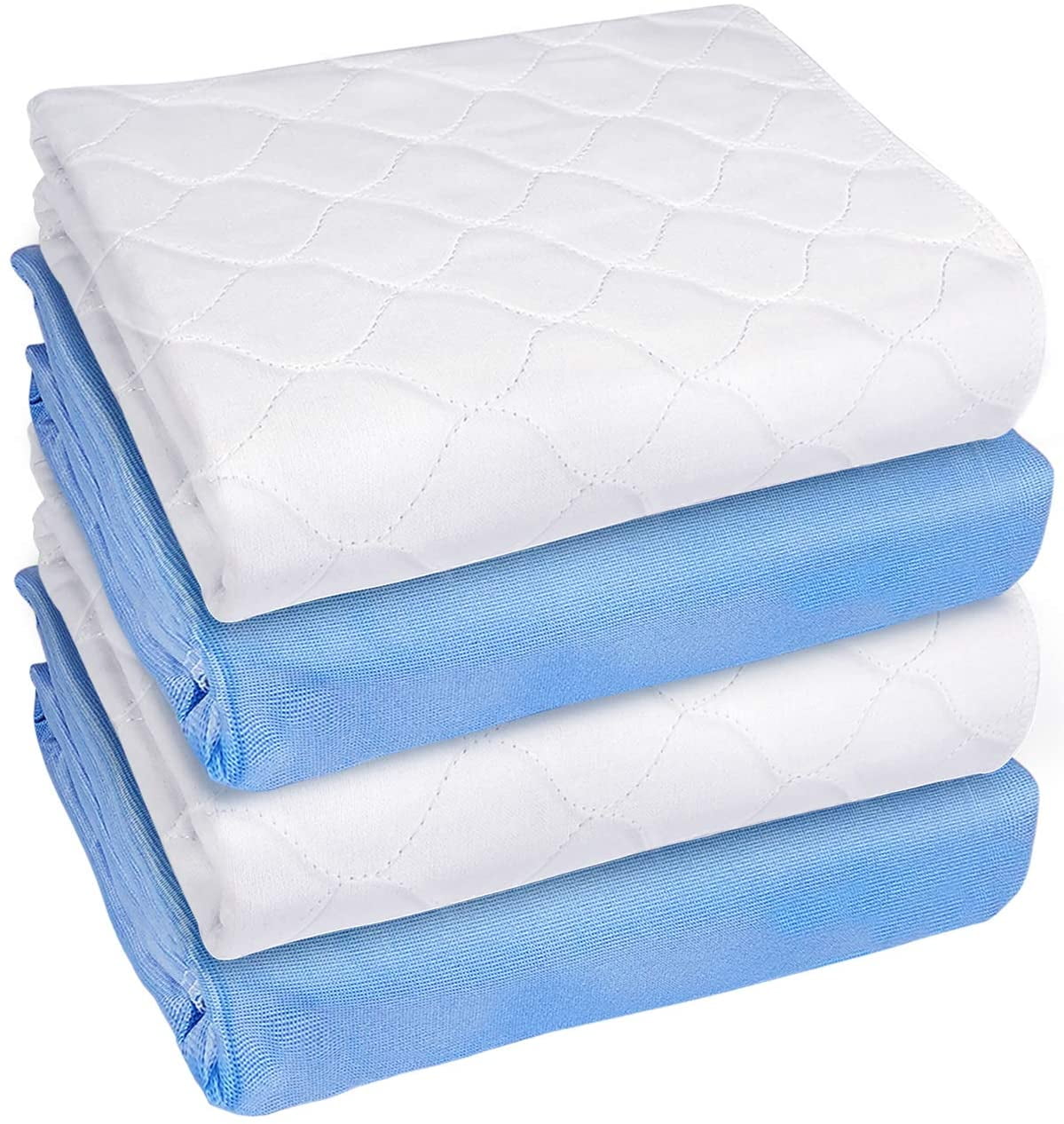 Heavy Absorbency Bed Pad, Washable and Reusable Incontinence Bed Underpads, 34"X36" (4 Pack