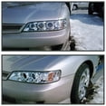 thumbnail image 2 of Spec-D Tuning LED Chrome Housing Clear Lens Projector Headlights Compatible with 1994-1997 Honda Accord 2-Door Coupe, 1994-1997 Honda Accord 4-Door Sedan, Left + Right Pair Headlamps Assembly, 2 of 5