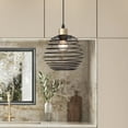 thumbnail image 2 of Vanity Art 1-Light Single Pendant Light with Metal Shade Lighting | Modern Fixtures Accent Ceiling Lights for Bedroom Entrance Doorway Dining Room Living Room Hallway Bathroom Pendants, 21101BK-BD, 2 of 10