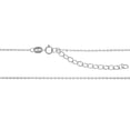 thumbnail image 3 of Swarovski Elements Crystal Artistic Teardrop Clear AB Pendant Rhodium-plated Silver Adjustable Chain Necklace 16" + 2" Extender, 3 of 3