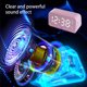 thumbnail image 5 of Altavoz Bluetooth inalámbrico | Altavoz inteligente con diseño de espejo mini | Reloj despertador con control remoto | Comando de voz | Audio de alta fidelidad | Decoración de oficina en casa, 5 of 5