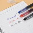 thumbnail image 3 of 2 Pcs Rollerball Pen 0.5mm Fine Tip Quick Drying Rolling Ball Capped Liquid Ink Rolling Ball for Students (Black), 3 of 9