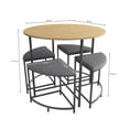 thumbnail image 3 of Juego Comedor Redondo Industrial Kappesberg 4 Bancos Freijó, 3 of 5