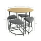 thumbnail image 3 of Juego Comedor Redondo Industrial Kappesberg 4 Bancos Freijó, 3 of 5