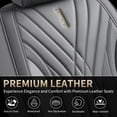thumbnail image 3 of FLORICH Car Seat Covers Full Set, Luxury Design Seat Protectors, Universal Auto Interior Accessories Fit for Most Cars, Gray, 3 of 8