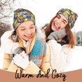 thumbnail image 4 of Yiaed Sicilian Style Print Winter Beanie for Men Women, Fleece Lined Beanie Soft Warm Knit Hat Ski Stocking Cuffed Ca, 4 of 6