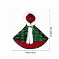 thumbnail image 7 of Winter Poetry Upgrade Christmas Gold Foil Velvet Hooded Cloak Outfit for 23in Geese, Luxury Holiday Porch Goose Costume, 7 of 7