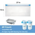 thumbnail image 4 of 60 Count Heavy Duty Cat Litter Box Bags - Compatible with Neakasa M1 and PetPivot AutoScooper 11 Open-Top Self-Cleaning Litter Box,3 Mil Thickness,Leak-Proof Drawstring Trash Bags,27" x 13", 4 of 4