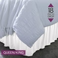 thumbnail image 5 of Home Details  Adult 18" Drop Wrap Around Bed Ruffle Queen/King in White (80x78x18), 5 of 6
