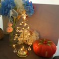 thumbnail image 2 of Lámpara de mesa Led en forma de árbol de Navidad de Metal, árbol de Navidad iluminado con luz nocturna colgante de cristal para dormitorio, 2 of 5