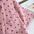 thumbnail image 6 of Gunia Pajama Sets For Women 2 Piece Cotton Crepe Summer Thin Soft Lapel Short Sleeved Shorts Loving Home Wear Pajamas Set Sleepwear Pjs M-Xl, 6 of 7