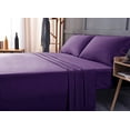 thumbnail image 2 of Mutlu Home Goods Rayon Made From Bamboo Sheets Set, Twin XL Purple Sheets -Deep Pockets-Available in Queen,King,Full,California King,Twin,Twin XL-Wrinkle Free-Ultrasoft-3 Pieces, Twin XL, Purple, 2 of 5