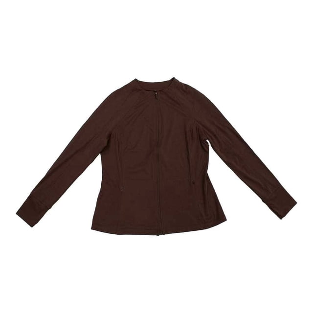 Chamarra Danskin para Dama Full Zipper Café Talla M