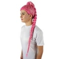 thumbnail image 3 of HPO Adult Women Television Show Pink Color Braided Ponytail Wig, Best for Halloween, Made of Synthetic Fiber, 3 of 5