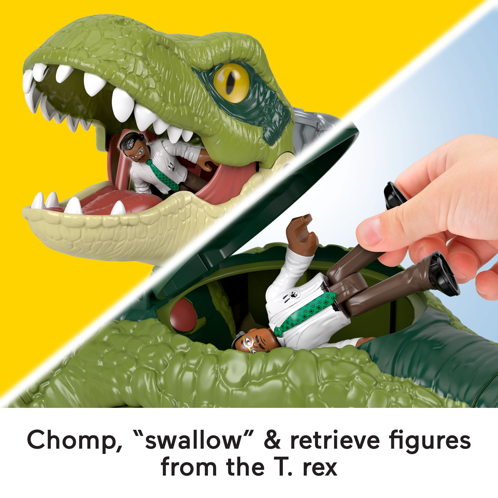 Imaginext Jurassic Park Dinosaur Recon 19-Piece Figure Playset for Kids, Classic Movie Characters