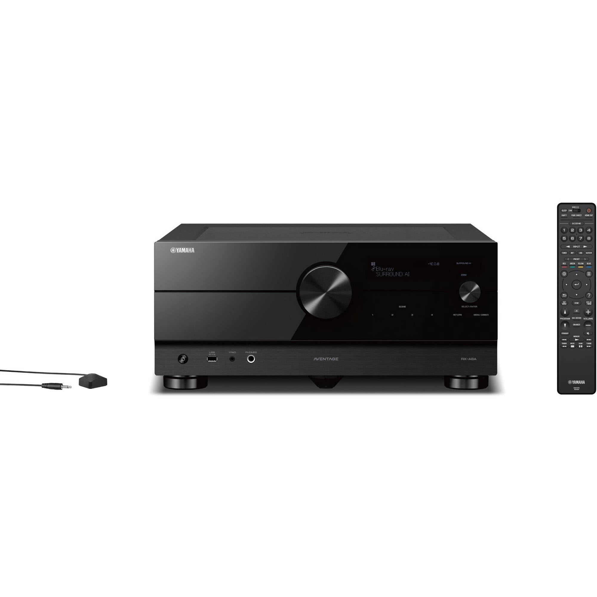 Yamaha AVENTAGE RX-A8A 11.2-Channel Surround Sound Network AV Receiver MusicCast Built-In Wi-Fi and Bluetooth Streaming Home Theater System Bundle With Accessories