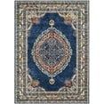 thumbnail image 2 of HR-Traditional Rugs/Luxury Livingroom/Fashion Home Oriental|Persian Vintage Area Rugs-Stone Washed Blue/Multi (5'x7'), 2 of 7