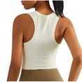 thumbnail image 4 of Débardeur pour Femmes, Blouse de Sport à Col Rond et Coussin de Poitrine Uni pour Femmes, 4 of 4