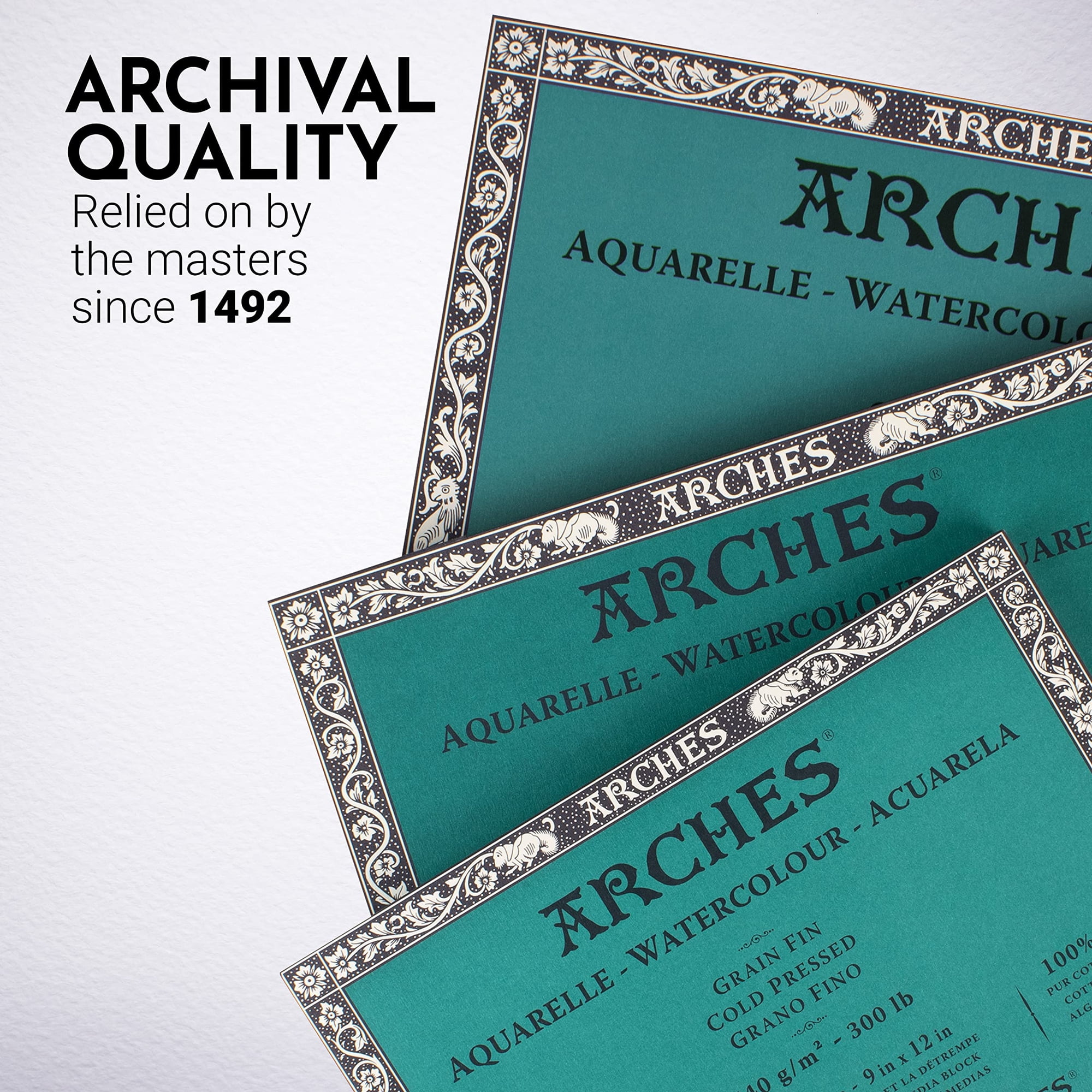 Arches | Watercolor Paper Sheet Natural White 140lb Rough 22x30