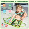 thumbnail image 3 of Juguete Montessori Busy Board Asten para niños de 4 años, color verde, 3 of 7
