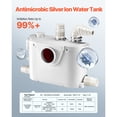 thumbnail image 3 of KFFKFF Effluent Water Pump, 500W, Capable of 29 GPM Flow, Elevation Reach 26 ft/8 m, Sanitation Pump Featuring 4 Water Entry Points, Designed for Efficient Waste Liquid Management in Toilet, 3 of 9