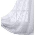 thumbnail image 5 of sheetsnthings Embroidered Melanie 108-Inch Wide x 63-Inch Long, Set of 2 Grommet Top Sheer Window Curtains, White, 5 of 5