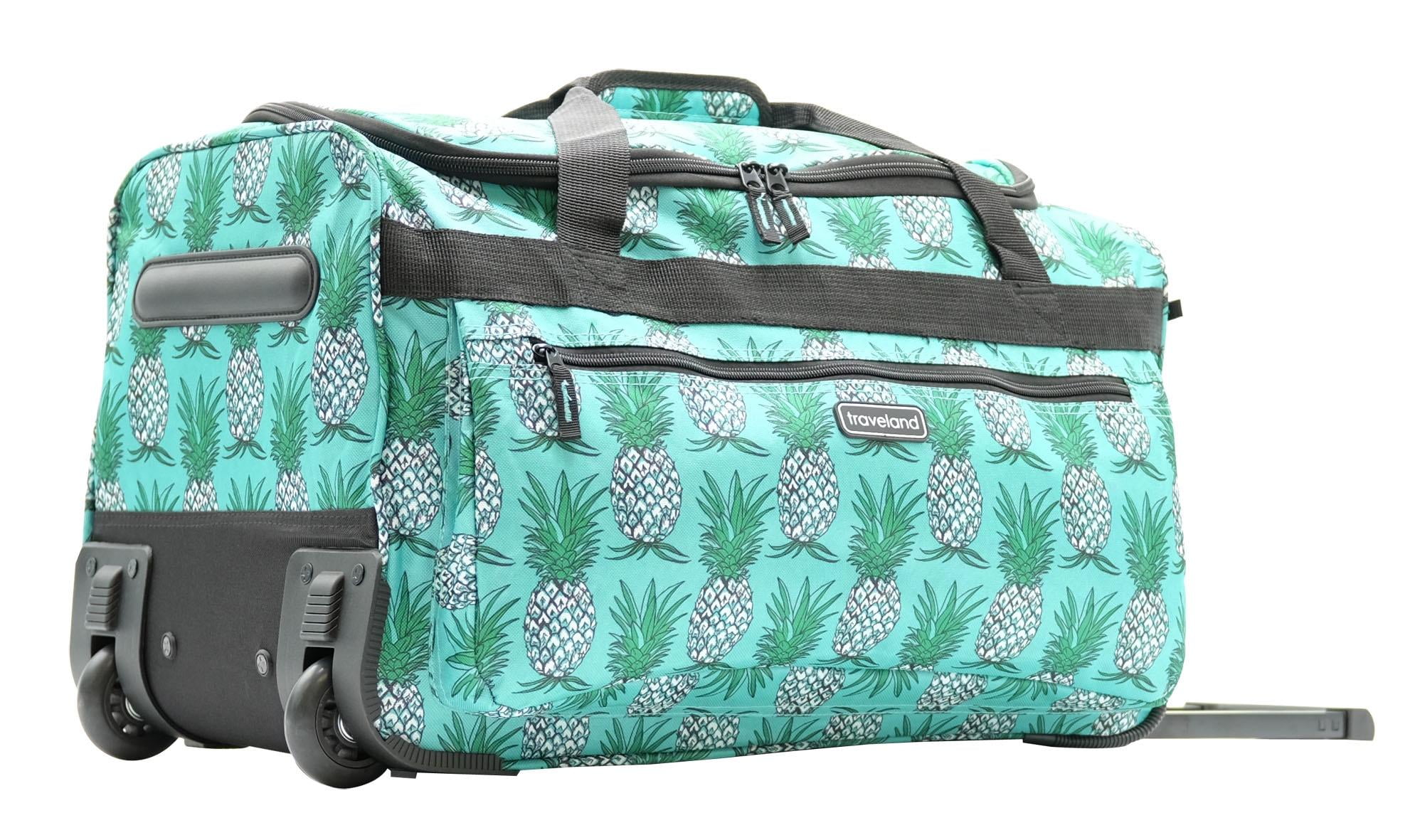 21" MULTI-POCKETS ROLLING DUFFEL BAG-PINEAPPLE