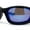 Matte Black Blue Blue Mirror, variant on Choppers Classic Foam Pad Goggle Style Wrap Biker Sunglasses Matte Black Blue Mirror