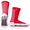 Red, variant on Soccer Grip Socks – Calf Length – White – Adult Size (EU 39–46 / US 6–11.5) – Anti-Slip Football Socks for Control and Performance