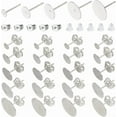 thumbnail image 6 of 1 Box 600Pcs Flat Round Earring Posts Blank Earring Studs Real 24K Gold Plated Stainless Steel Backs Plastic Ear Nuts Pierce Stud Findings Accessories for Jewelry Making Supplies DIY Crafts, 6 of 8