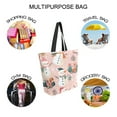 thumbnail image 7 of FORMRS Womens Canvas Tote Bag with Zipper Inner Pocket Shoulder Handbag, Christmas Snowman, 7 of 7