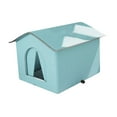 thumbnail image 3 of Casa para Gatos Strade Fareast Limited Aislada Resistente a la Intemperie Azul Grande, 3 of 8