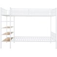 thumbnail image 5 of JERFIT Over Full Metal Bunk Bed with 5-Tier Shelves White, 5 of 10