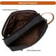 thumbnail image 5 of Neceser de viaje para hombre, organizador de maquillaje cosmético de cuero de lona, ​​kits de afeitado con compartimentos dobles (negro), 5 of 5