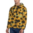 thumbnail image 3 of Pofeuu Hawaii Palms Print Mens Casual Hooded Collar Drawstring Hoodies Pullover Sweatshirts Casual Long Sleeve Shirts-4X-Large, 3 of 7