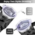 thumbnail image 5 of 40 Oz Halloween Bat Tumbler with Handle and Straw, Double Wall Vacuum Reusable Stainless Steel Water Bottle Leak Proof Insulated Travel Mug Scary Iced Coffee Cup, for Iced or Cold Beverages, 5 of 7