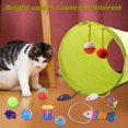 thumbnail image 3 of 21Pcs/Set Cat Teaser Channel Ball Plush Toys Set for Pet, 3 of 9