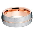 thumbnail image 3 of Silly Kings Jewelry 8mm - Rose Gold Tungsten Wedding Band - Dome - Rose Gold Tungsten (8), 3 of 3