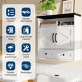 thumbnail image 3 of Yeshouse Botiquín - Armario de pared blanco para baño, 62 x 60 x 23 cm, con estante ajustable, estilo rústico para baño, cocina, lavadero y recibidor, 3 of 8
