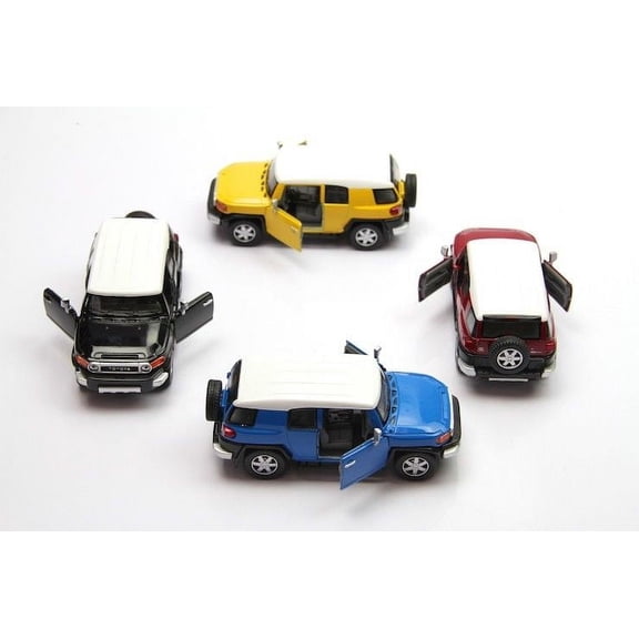 Kinsmart Toyota FJ Cruiser Diecast Model Toy SUV Car Play Vehicle, 5", 4 Count