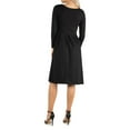 thumbnail image 2 of 24/7 Comfort Apparel Women's Midi Length Fit N Flare Pocket Dress, 2 of 4