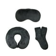 thumbnail image 2 of Kathy Ireland® 3-Piece Memory Foam Travel Neck Pillow Set with eye mask and cozy socks - Navy, 2 of 6