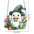 thumbnail image 3 of Halloween Ghost Suncatcher, 7.87X7.28 inch Acrylic Hanging Ornament, 2D Flat Window Pendant, Cute Halloween Wall Decor, Festive Garden Hanging Sign, Halloween Home Decoration for Party Display, 3 of 4