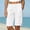 White1, variant on Kojanyu Womens Cotton Beach Bermuda Shorts, 2026 Casual Knee Length Elastic Waist Shorts