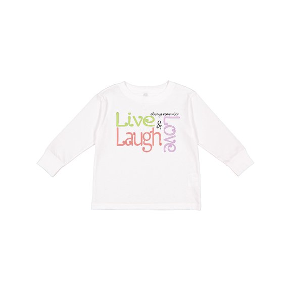 Inktastic Live, Laugh, Love Boys Long Sleeve Toddler T-Shirt