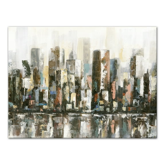 Creative Products Reflecting Cityscape 40 x 30 Canvas Wall Art