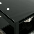 Lift Top Coffee Table with Tempered Glass Top, Rectangular Cocktail
